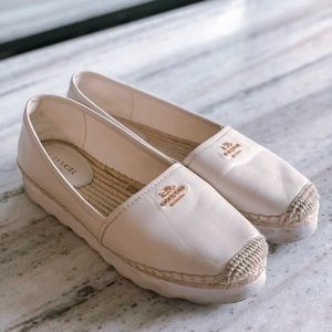 Coach nude leather espadrilles